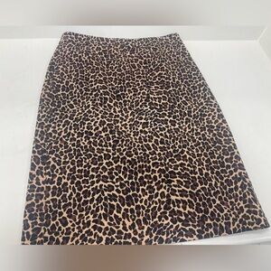 J. Crew Leopard Print Pencil Skirt size 8